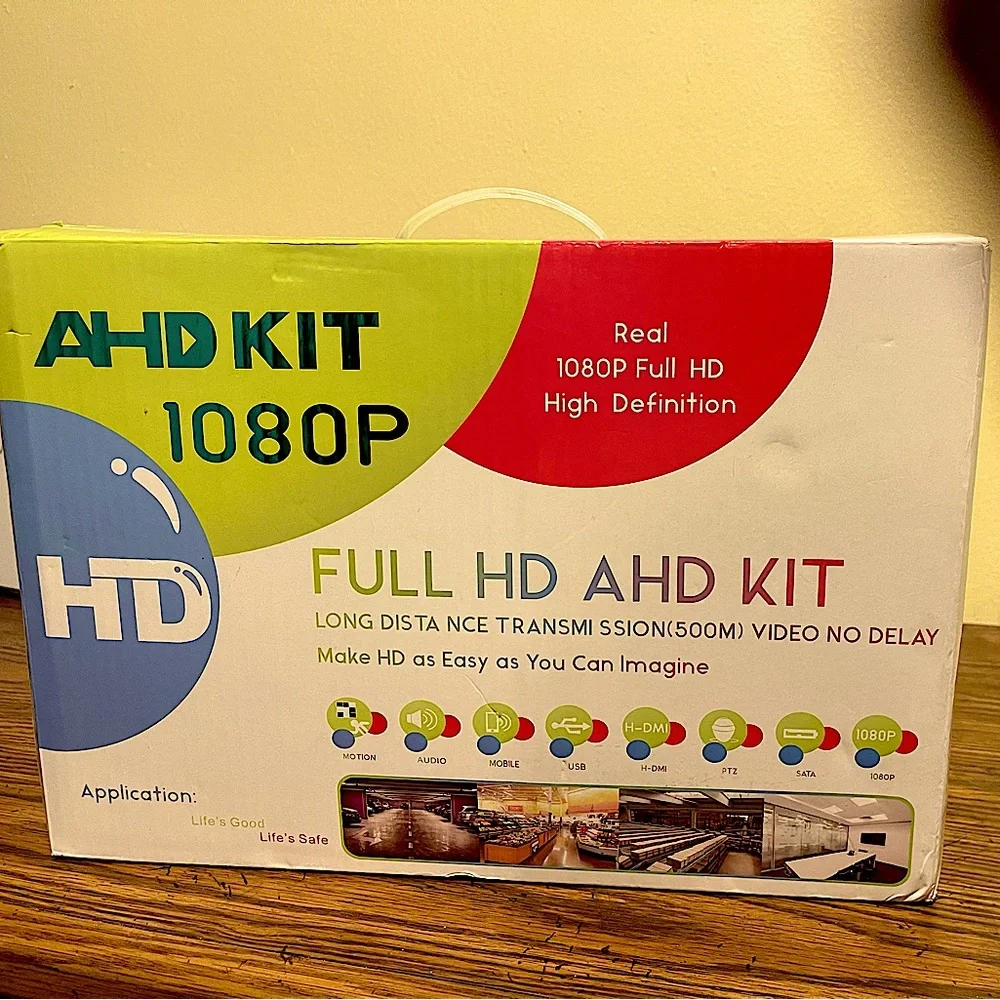 AHD Kit 1080P. Real 1080P Full HD High Definition. Security System